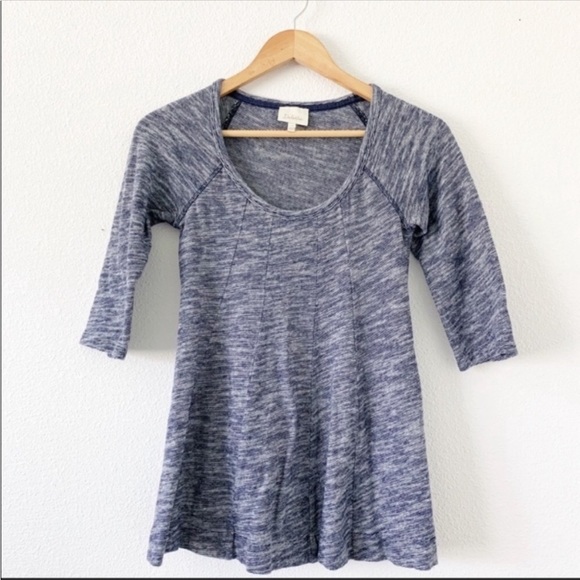 ANTHROPOLOGIE/DELETTA blue top - Picture 3 of 10
